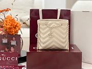 Okify Gucci Marmont Slim Bucket Bag White 17x16x6.5cm - 1