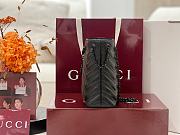 Okify Gucci Marmont Slim Bucket Bag Black 17x16x6.5cm - 5