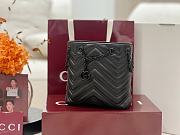 Okify Gucci Marmont Slim Bucket Bag Black 17x16x6.5cm - 2