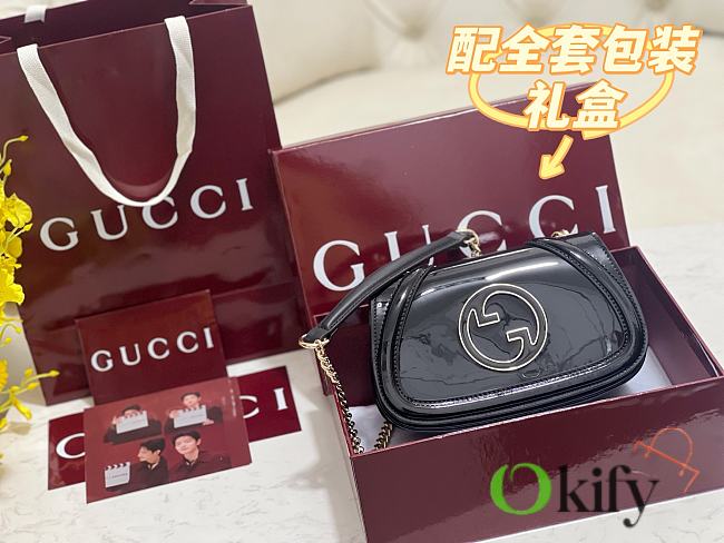 Okify Gucci Blondie Bag Black Patent 21.5x11x8cm - 1