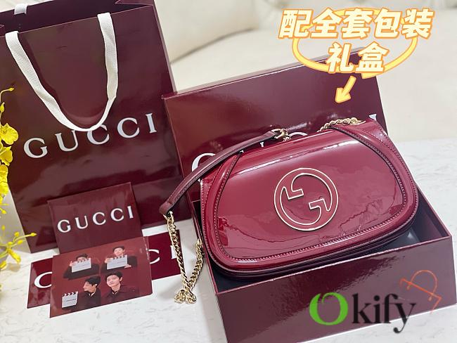 Okify Gucci Blondie Bag Red Patent 26.5x16.5x8.5cm - 1