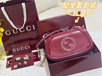 Okify Gucci Blondie Bag Red Patent 26.5x16.5x8.5cm