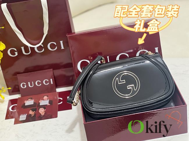 Okify Gucci Blondie Bag Black Patent 26.5x16.5x8.5cm - 1