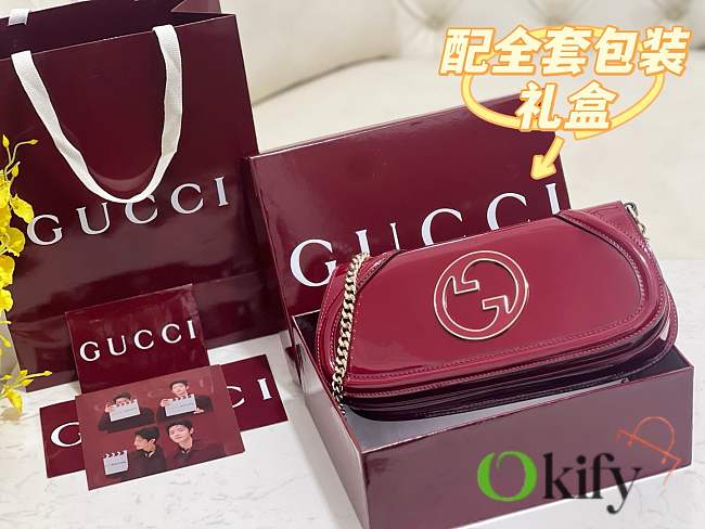 Okify Gucci Blondie Bag Red Patent 29.5x12.5x7cm - 1