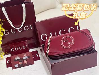 Okify Gucci Blondie Bag Red Patent 29.5x12.5x7cm