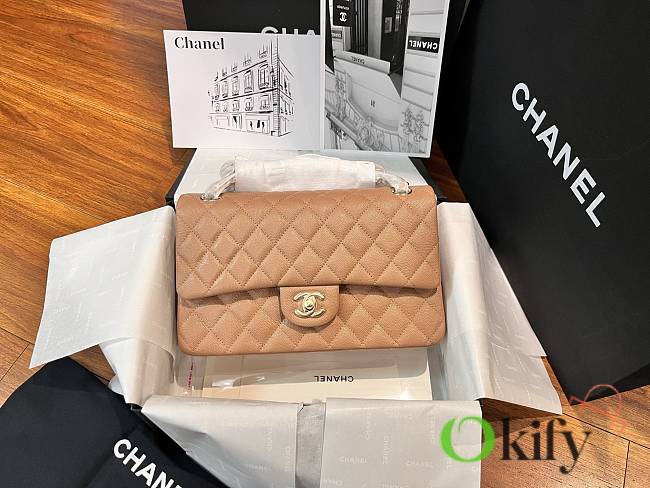Okify CC Flap Bag Nude Caviar 25cm  - 1