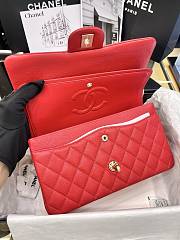 Okify CC Flap Bag Red Caviar 25cm  - 3