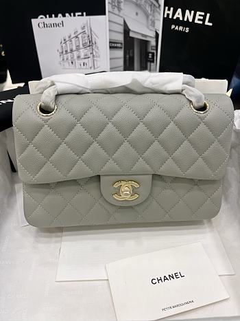 Okify CC Flap Bag Gray Caviar 23cm 