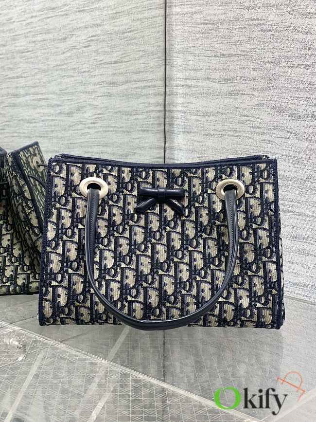 Okify Dior 2026 Promenade Shopping Bag Bow 27x19x13.5cm - 1