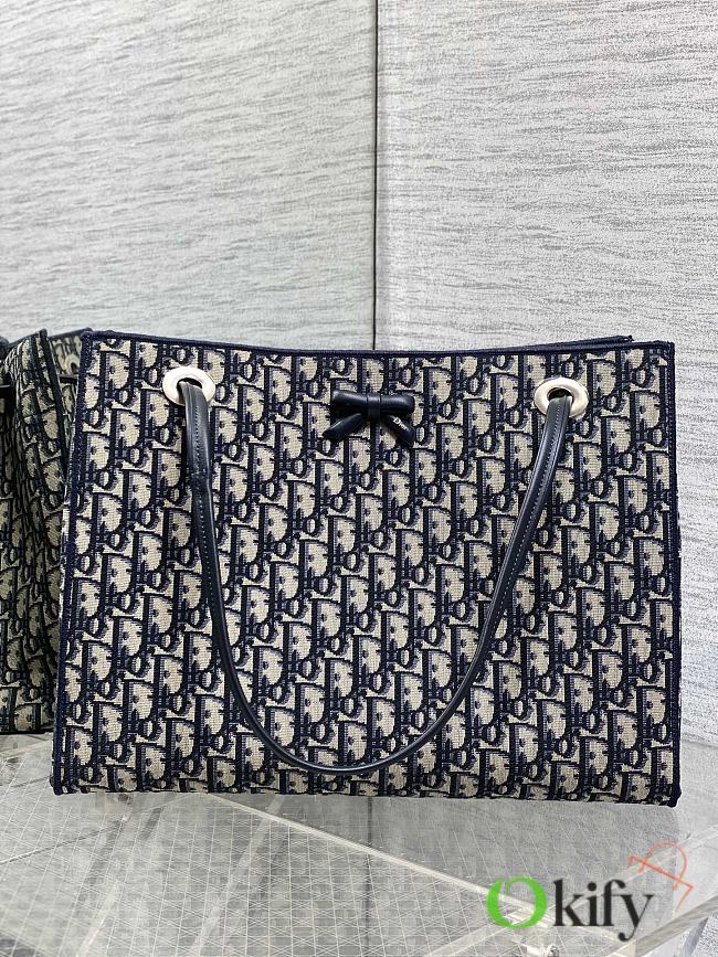 Okify Dior 2026 Promenade Shopping Bag Bow 37x29x14cm - 1
