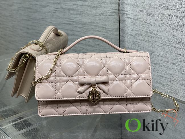 Okify Dior My Dior Mini Bag Light Pink Bow 21x11x5cm - 1