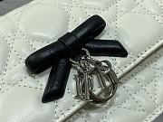 Okify Dior My Dior Mini Bag White And Black Bow 21x11x5cm - 4