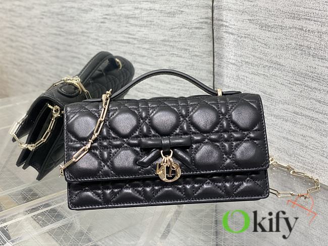 Okify Dior My Dior Mini Bag Black Bow 21x11x5cm - 1