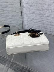 Okify Dior Lady D-joy Bag White And Black Bow 19x5.5x10.5cm - 2