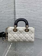 Okify Dior Lady D-joy Bag White And Black Bow 19x5.5x10.5cm - 3
