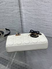 Okify Dior Lady D-joy Bag White And Black Bow 22x12x6cm - 5