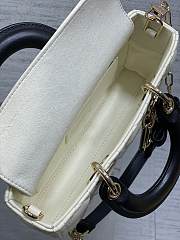 Okify Dior Lady D-joy Bag White And Black Bow 22x12x6cm - 4