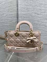 Okify Dior Lady D-joy Bag Pink Bow 22x12x6cm - 1