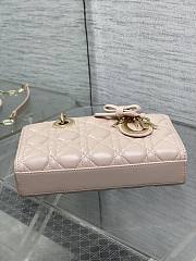 Okify Dior Lady D-joy Bag Pink Bow 22x12x6cm - 3