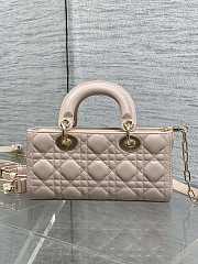 Okify Dior Lady D-joy Bag Pink Bow 22x12x6cm - 2