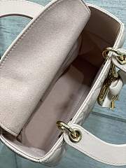 Okify Dior Lady Bag Light Pink Bow With Letter Strap 20x17x8cm - 5