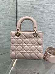 Okify Dior Lady Bag Light Pink Bow With Letter Strap 20x17x8cm - 6