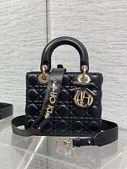 Okify Dior Lady Bag Black Bow With Letter Strap 20x17x8cm - 1