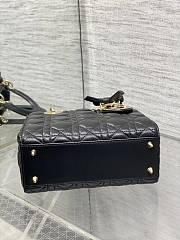 Okify Dior Lady Bag Black Bow With Letter Strap 20x17x8cm - 3