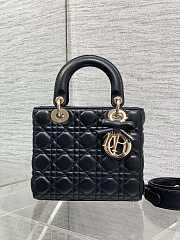 Okify Dior Lady Bag Black Bow With Letter Strap 20x17x8cm - 2