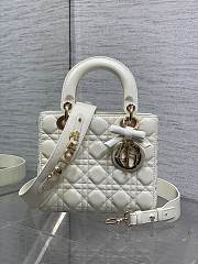 Okify Dior Lady Bag White Bow With Letter Strap 20x17x8cm - 1
