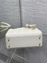 Okify Dior Lady Bag White Bow With Letter Strap 20x17x8cm - 4