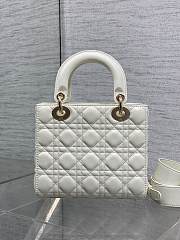 Okify Dior Lady Bag White Bow With Letter Strap 20x17x8cm - 3