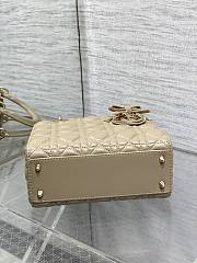Okify Dior Lady Bag Beige Bow With Letter Strap 20x17x8cm - 6