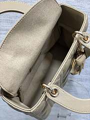 Okify Dior Lady Bag Beige Bow With Letter Strap 20x17x8cm - 5