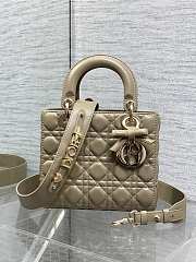 Okify Dior Lady Bag Beige Bow With Letter Strap 20x17x8cm - 1