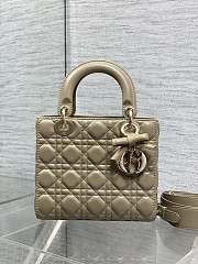 Okify Dior Lady Bag Beige Bow With Letter Strap 20x17x8cm - 4