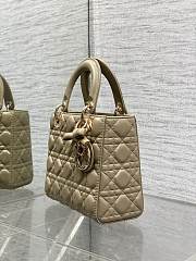 Okify Dior Lady Bag Beige Bow With Letter Strap 20x17x8cm - 3