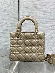 Okify Dior Lady Bag Beige Bow With Letter Strap 20x17x8cm - 2