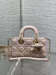 Okify Dior Lady D-joy Bag Light Pink Bow 19x5.5x10.5cm - 1