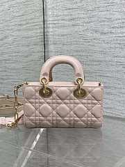 Okify Dior Lady D-joy Bag Light Pink Bow 19x5.5x10.5cm - 3