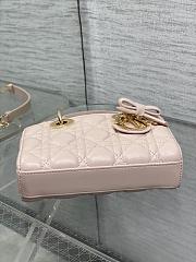 Okify Dior Lady D-joy Bag Light Pink Bow 19x5.5x10.5cm - 2