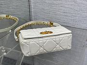 Okify Dior Caro Bag White Gold Hardware 20x13x7cm - 6
