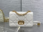 Okify Dior Caro Bag White Gold Hardware 20x13x7cm - 1