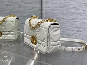 Okify Dior Caro Bag White Gold Hardware 20x13x7cm - 2
