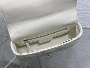 Okify Dior Caro Bag White Silver Hardware 20x13x7cm - 6