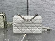 Okify Dior Caro Bag White Silver Hardware 20x13x7cm - 2