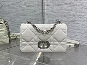 Okify Dior Caro Bag White Silver Hardware 20x13x7cm - 1