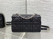 Okify Dior Caro Bag Black Silver Hardware 20x13x7cm - 5