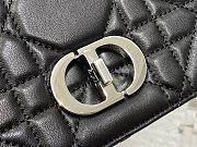 Okify Dior Caro Bag Black Silver Hardware 20x13x7cm - 2