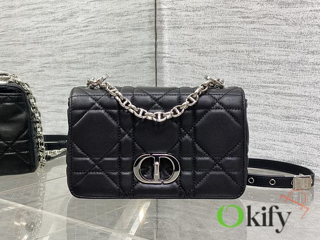 Okify Dior Caro Bag Black Silver Hardware 20x13x7cm - 1